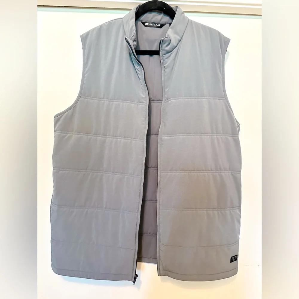 Travis Mathew Men's Gray Puffer Vest, Size XL - Picture 12 of 14